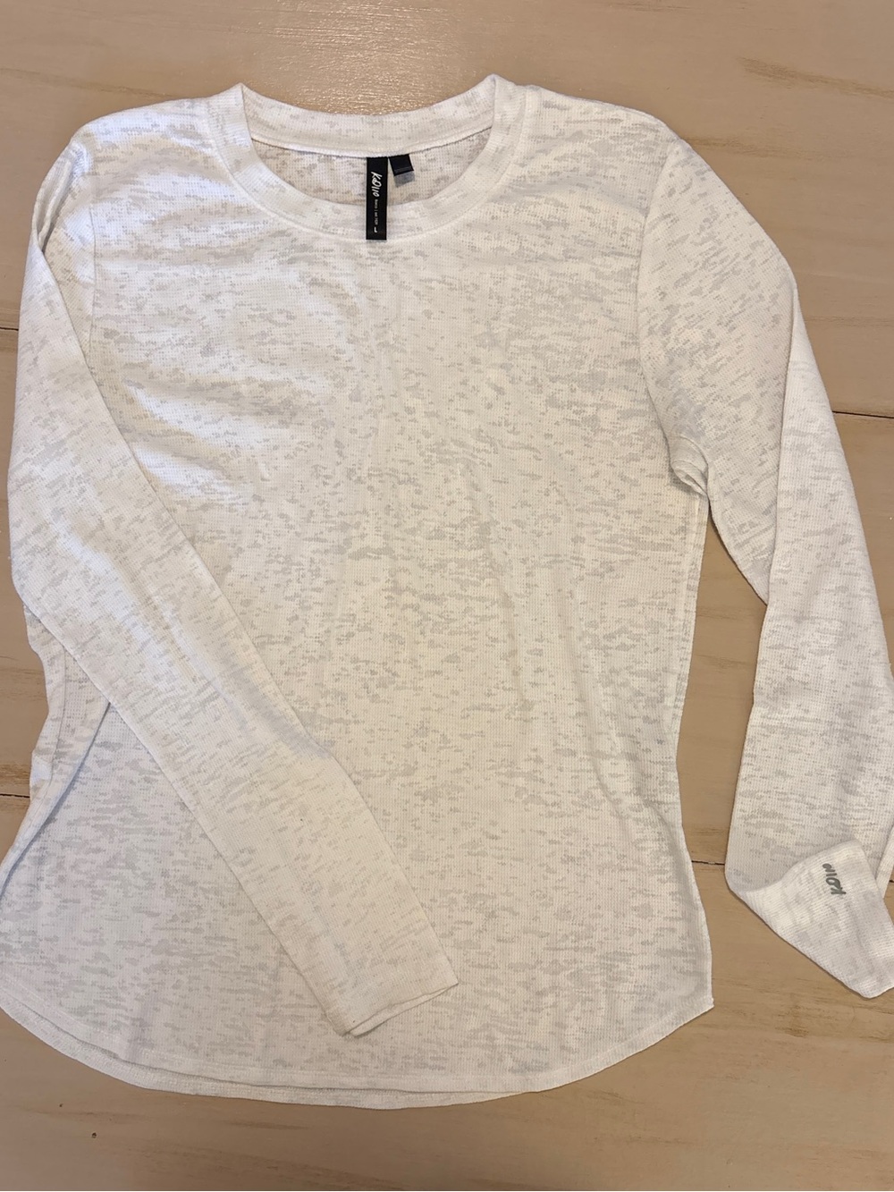 Kello White Heather Long Sleeve Crew Tee